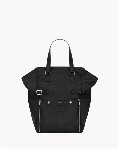 ysl cabas bag black|DOWNTOWN tote bag in lambskin leather .